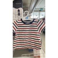 Elfindoll Japan Classic 100% Cotton Girl Top Size 80cm (Red & Black Stripe)- 西松屋
