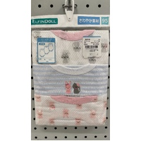 Elfindoll Japan 100% Cotton Baby Onesie 3 Pack Size 90-95cm (Extra Breathability)- 超透气连体内衣