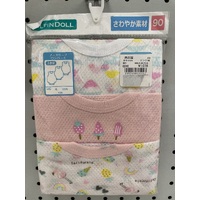 Elfindoll Japan 100% Cotton Baby Onesie 3 Pack Size 70-95cm (Extra Breathability)- 超透气连体内衣