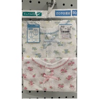 Elfindoll Japan 100% Cotton Baby Girl Onesie 2 Pack Size 60-80cm (Extra Breathability)- 超透气连体内衣