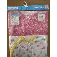 Elfindoll 100% Cotton Baby Girl Onesie 2 Pack Size 50-60cm 连体衣