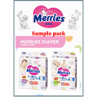 MERRIES Nappies Newborn 6pcs (Sample Pack)