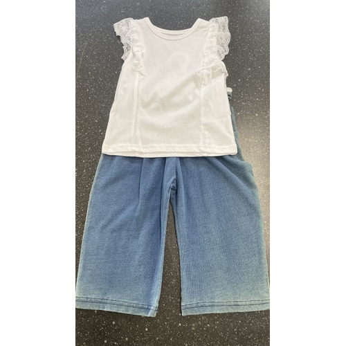 Elfindoll Baby Girl  100% Cotton Washed Stretch Denim Pants Size 80-95cm (水洗弹力牛仔裤)