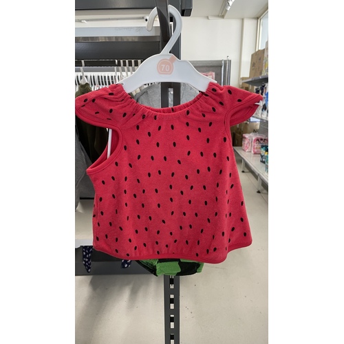 Elfindoll Japan Baby Dress Set Size 70cm (Water Melon)