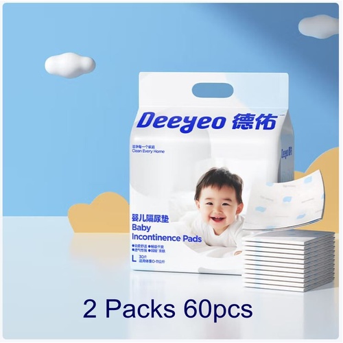 Deeyeo Silver Series Disposable Bed Urine Pads (Mats) Size L 2Packs 60pcs 