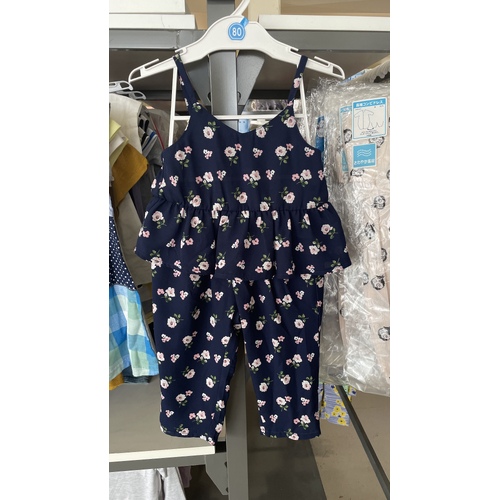 Elfindoll Japan Singlet Top + Pants (2 Pieces) Size 80-140cm (Blue Flower)
