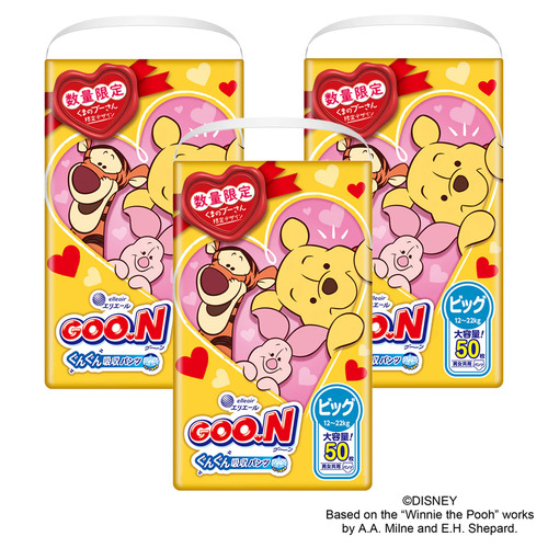 Goo.N Disney Pants Jumbo Pack Size XL 1Carton 150pcs (XL50x3) 12-20KG 大王迪士尼