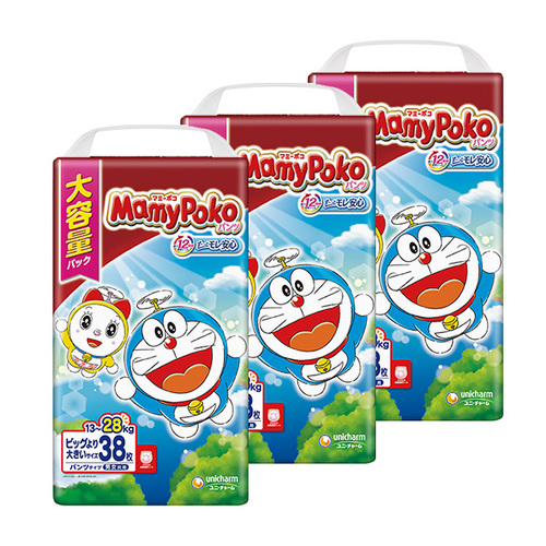Mamypoko Pants Giant Pack Size XXL 1Carton 114pcs (XXL38x3) 15-28KG -Doraemon 哆啦A夢拉拉裤
