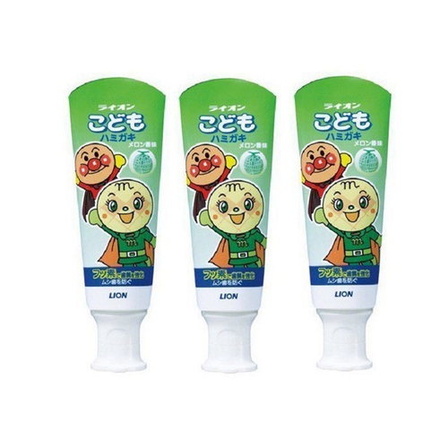 Lion Anpanman Kids Swallowable Toothpaste 3Packs 120g (40gx3) Melon