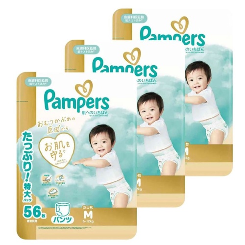 Pampers Premium Nappy Pants Size M 168pcs (M58X3) 6-12kg