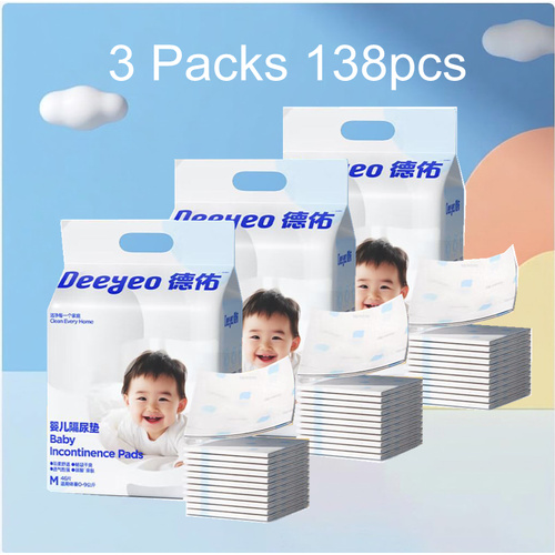 Deeyeo Silver Series Disposable Bed Urine Pads (Mats) Size M 3Packs 96pcs (M46x3)