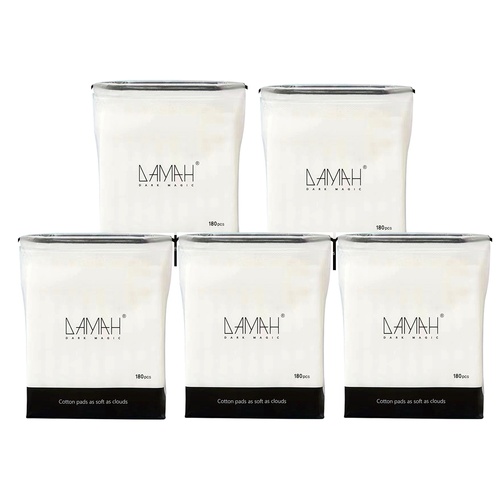 Damah Dark Magic Cotton Pads for Makeup  5Packs (180pcs x 5) 黑魔法化妆棉