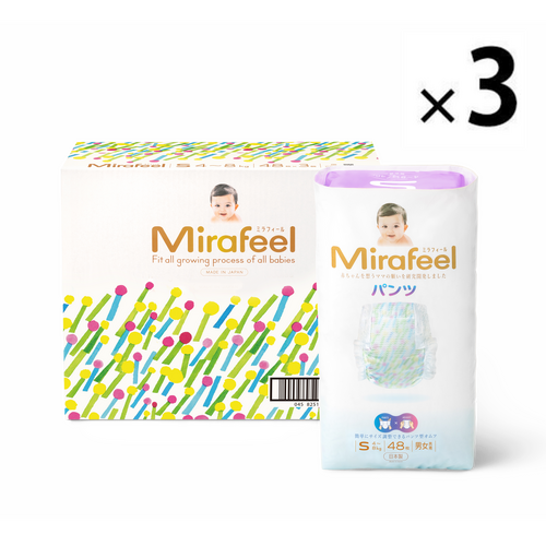 Mirafeel Premium Pants with Adjustable Waistband Size S 1Carton 144pcs (S48x3) 4-8KG