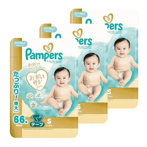 Pampers Premium Nappies Size S 3Packs 198pcs (S66x3) 4-8kg NEW VERSION 
