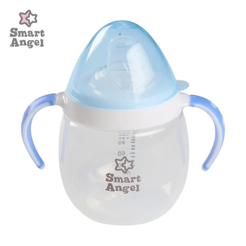 Smart Angel Baby Sip & Straw Cup 2-Way 300ml (Blue) 5 months+