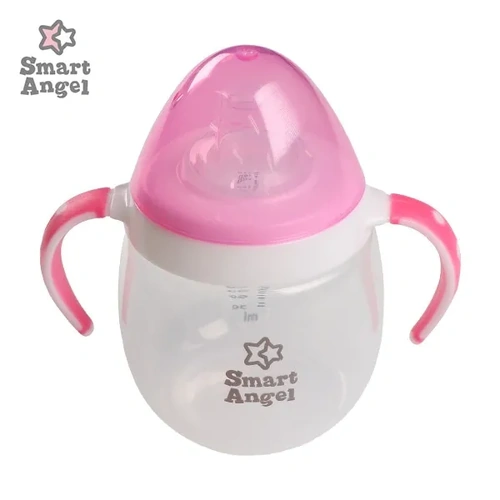 Smart Angel Baby Sip & Straw Cup 2-Way 300ml (Pink) 5 months+