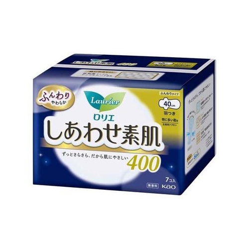 Laurier F Series Ultra Thin Night Pads With Wings 40cm 7pcs (for sensitive skin) 花王乐而雅F系列