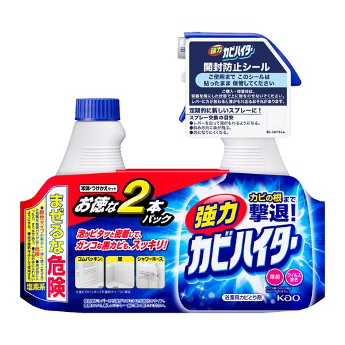 Kao Strong Bathroom Mold Cleaning Spray 400ml + Refill 400ml Set 日本花王KAO 強力浴室強力除霉泡沫噴霧