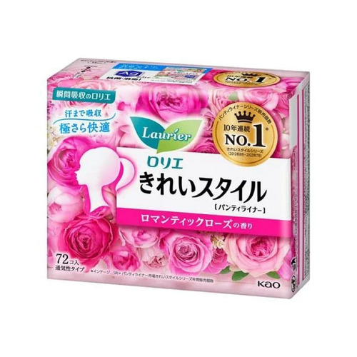 Laurier Kirei Romantic Rose Panty Liners 72pcs
