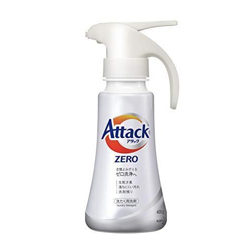 Kao Attack Zero Concentrated Laundry Detergent 400g (Press Gun)