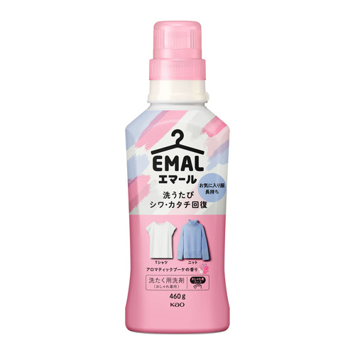 Kao EMAL Anti-Shrinking Color Protecting Laundry Liquid 460ml - Rose Fragrance