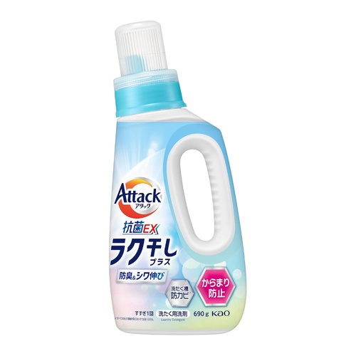 Attack Antibacterial EX & Powerful Deodorizing Laundry Detergent Liquid Quick-Drying 690g
