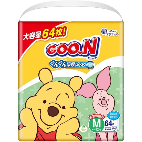 Goo.N Nappy Pants Disney Size M 64 Pack (6-12kg) 