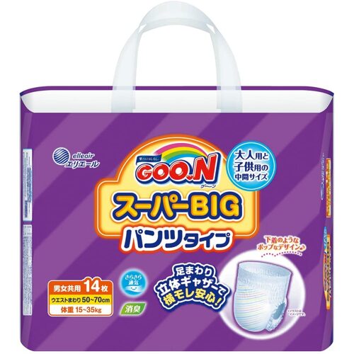 Goo.N Night Pants Size Superbig 14PK for Kids 15-35KG (4-9Years)