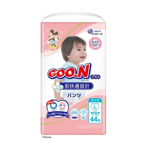 Goo.N Plus Pants for Sensitive Skin Size L 44PK (9-14KG) - 大王敏感肌 