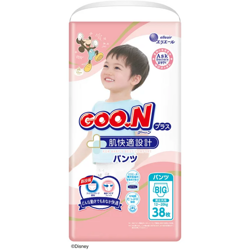 Goo.N Plus Pants for Sensitive Skin Size XL 38PK (12-20KG) 大王敏感肌 拉拉裤 