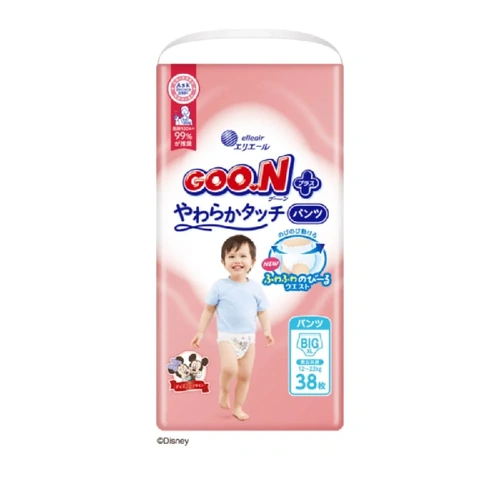 Goo.N Plus Nappy Pants for Sensitive Skin Size XL 38 Pack (12-20KG)
