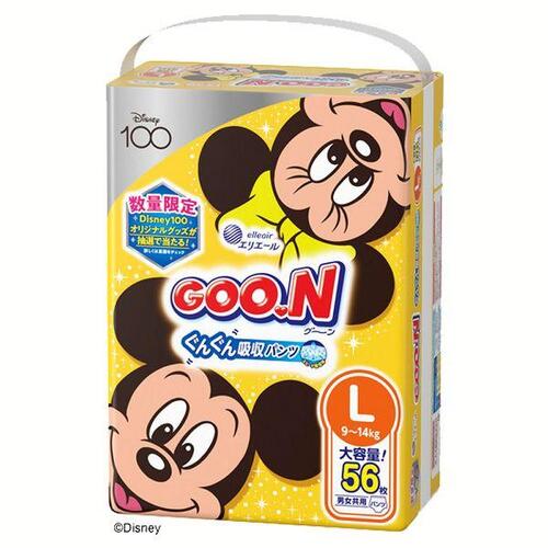 Goo.N Disney Pants Jumbo Pack Size L 56PK (9-14KG) 大王迪士尼