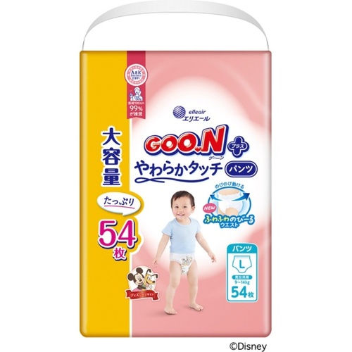 Goo.N Plus Pants for Best Comfort Size L 54PK (9-14KG) 大王敏感肌 肌快適大增量