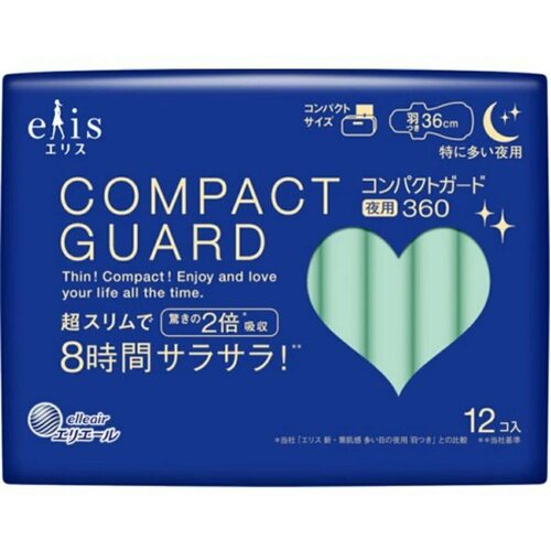 Elis Compact Guard Night Pads 36cm with Wings 12pcs