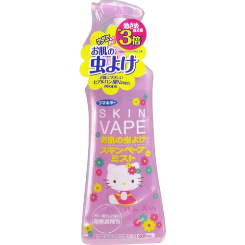 Fumakilla Skin Vape Mosquito Repellent Spray 200ml (6m+) Peach Scented - Hello Kitty