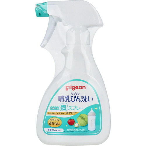 Pigeon Baby Bottle & Vegetable Fruit Wash Foaming Liquid 270ml (Spray Type Cleanser)