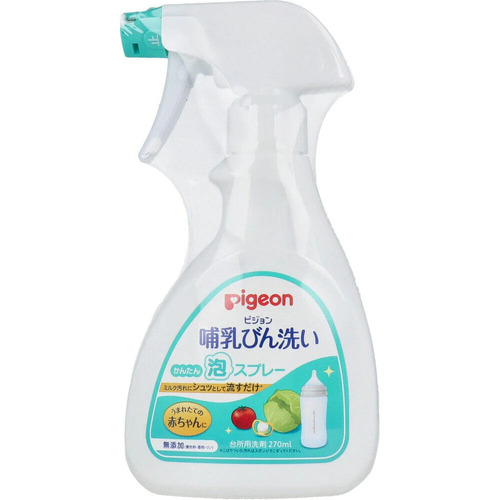 Pigeon Baby Bottle & Vegetable Fruit Wash Liquid 270ml (Spray Type Cleanser)