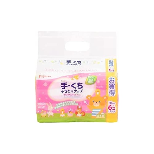Pigeon Baby Hand & Mouth Wipe 420pcs (70x6)