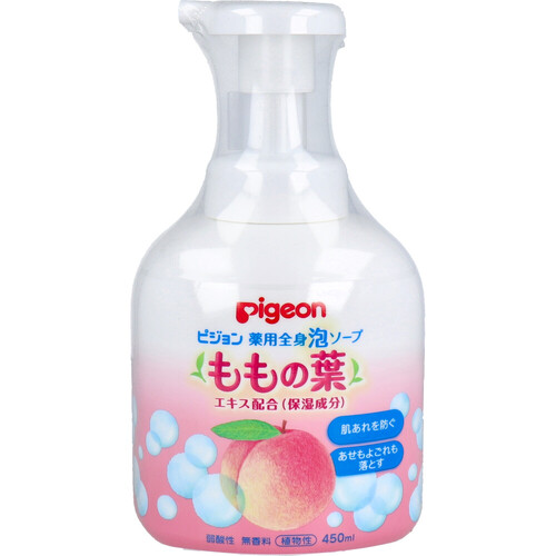Pigeon Medicated Baby Body Foam Wash with Peach Leaf Extract 450ml