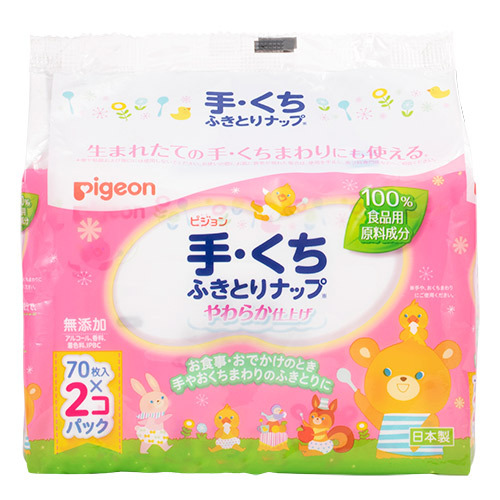 Pigeon Baby Hand & Mouth Wipe 140pcs (70x2) 