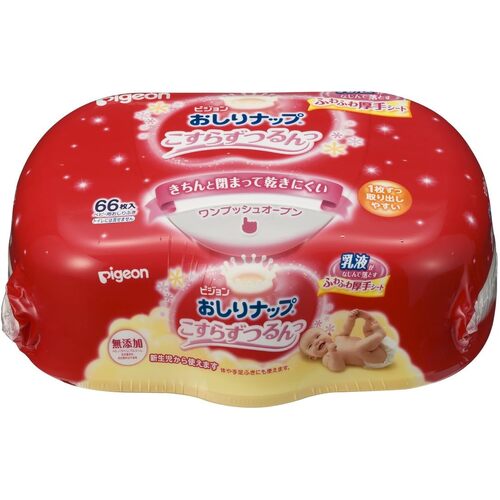 Pigeon Premium Thick Baby Wipes with Milky Lotion 66pcs Dispenser