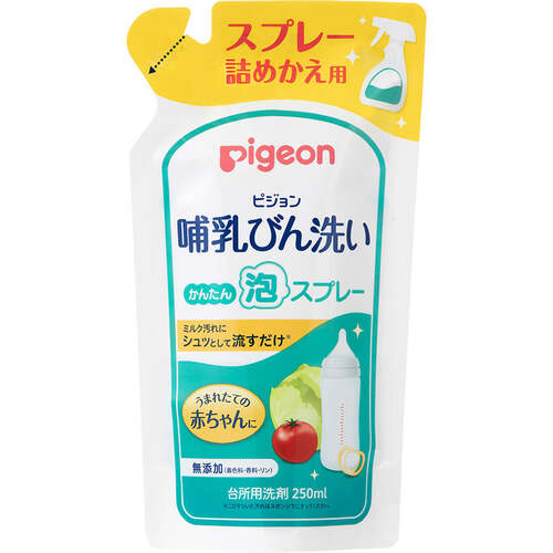Pigeon Baby Bottle & Vegetable Fruit Wash Foaming Liquid Refill Pack 250ml for Spray Type Cleanser