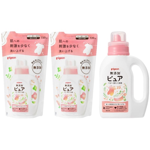 Pigeon Baby Laundry Detergent Liquid 800ml + Refill (720ml x2)