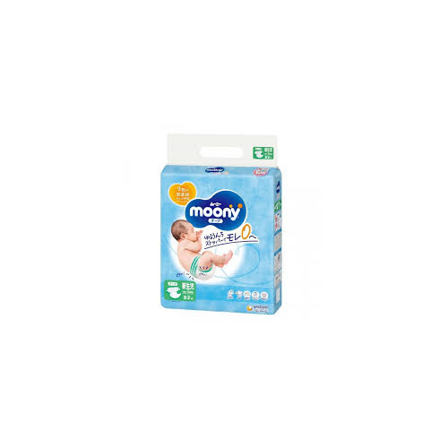 Moony Nappies Bonus Pack Newborn 82PK (Up to 5KG) - NEW VERSION 增量