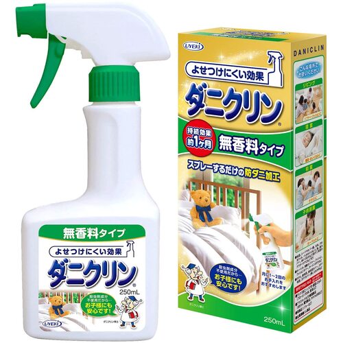 Uyeki Daniclin Dust Mite Repellent Antibacterial Spray Scent Free 250ml