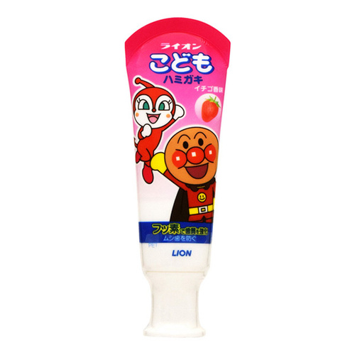 Lion Anpanman Kids Swallowable Toothpaste 40g (Strawberry) 