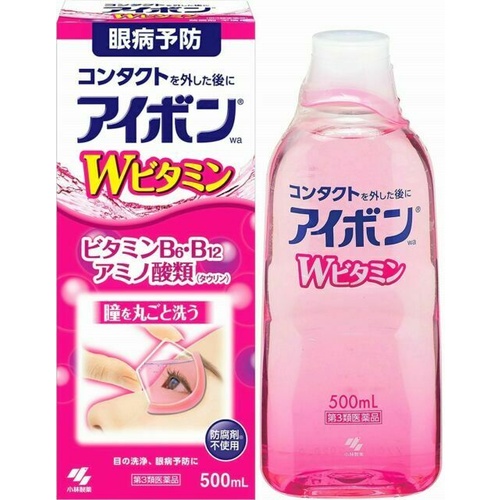 Kobayashi Eye Wash W Vitamin 500ml (Protect Cornea)- Red
