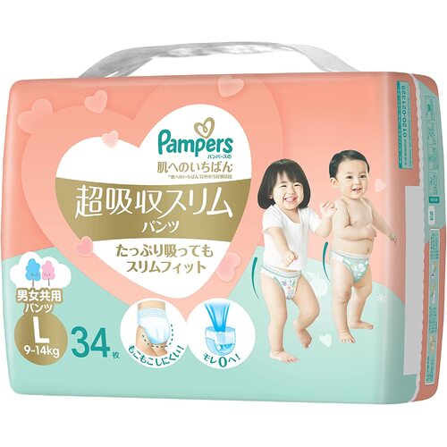 Pampers Premium Pants Super Absorbent Size L 34PK (9-14KG)  一级帮超吸收