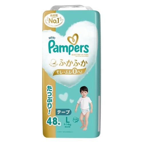 Pampers Premium Nappies Size L 48PK (9-14KG) - NEWEST VERSION 最新版