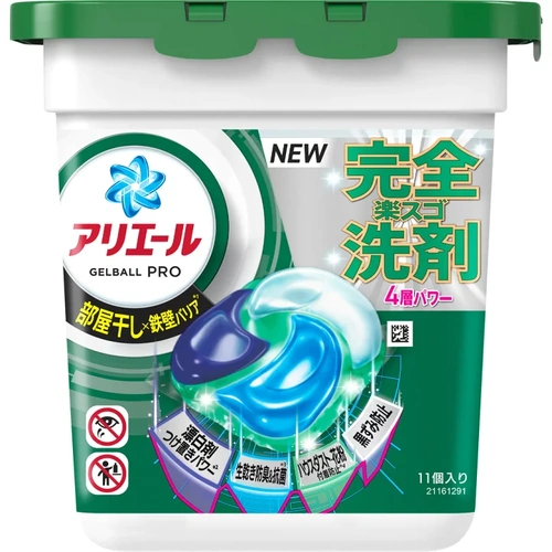 P&G Ariel Gel Ball Pro Detergent Capsules Indoor Drying 11pcs - Green NEW VERSION